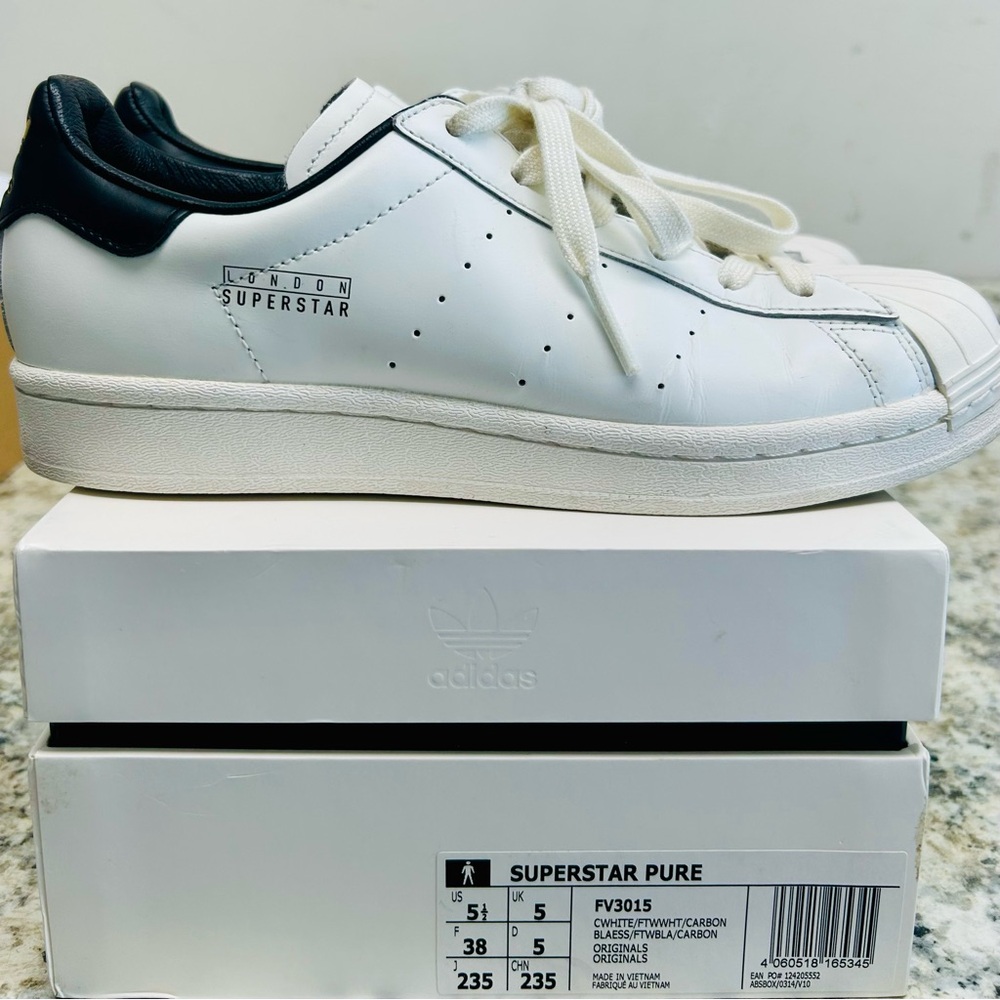 adidas RARE LIMITED EDITION! SUPERSTAR PURE LONDON NWT M5.5/W7